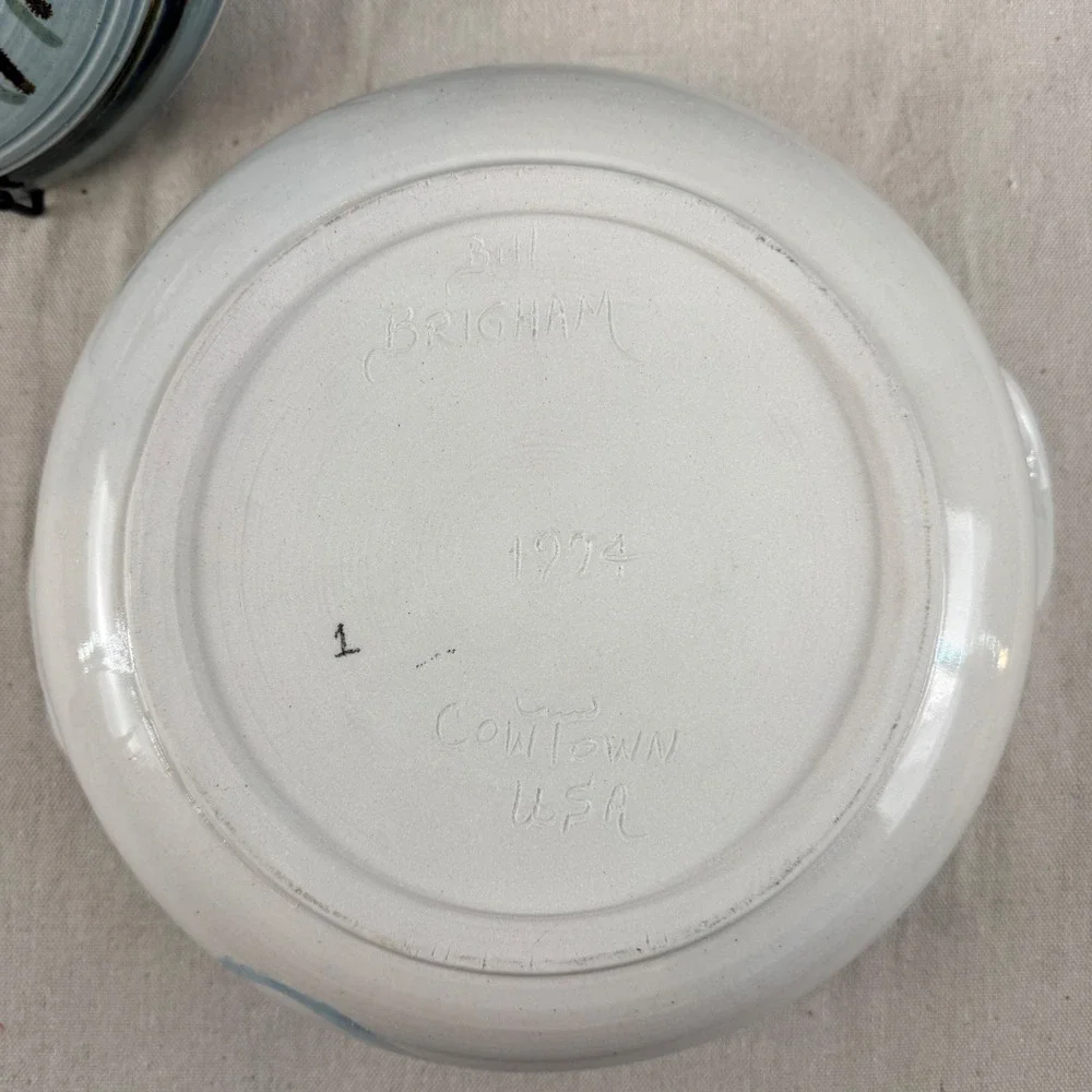 Bill Brigham Cowtown Pottery‎ Rattlesnake Casserole Dish Studio Stoneware Texas